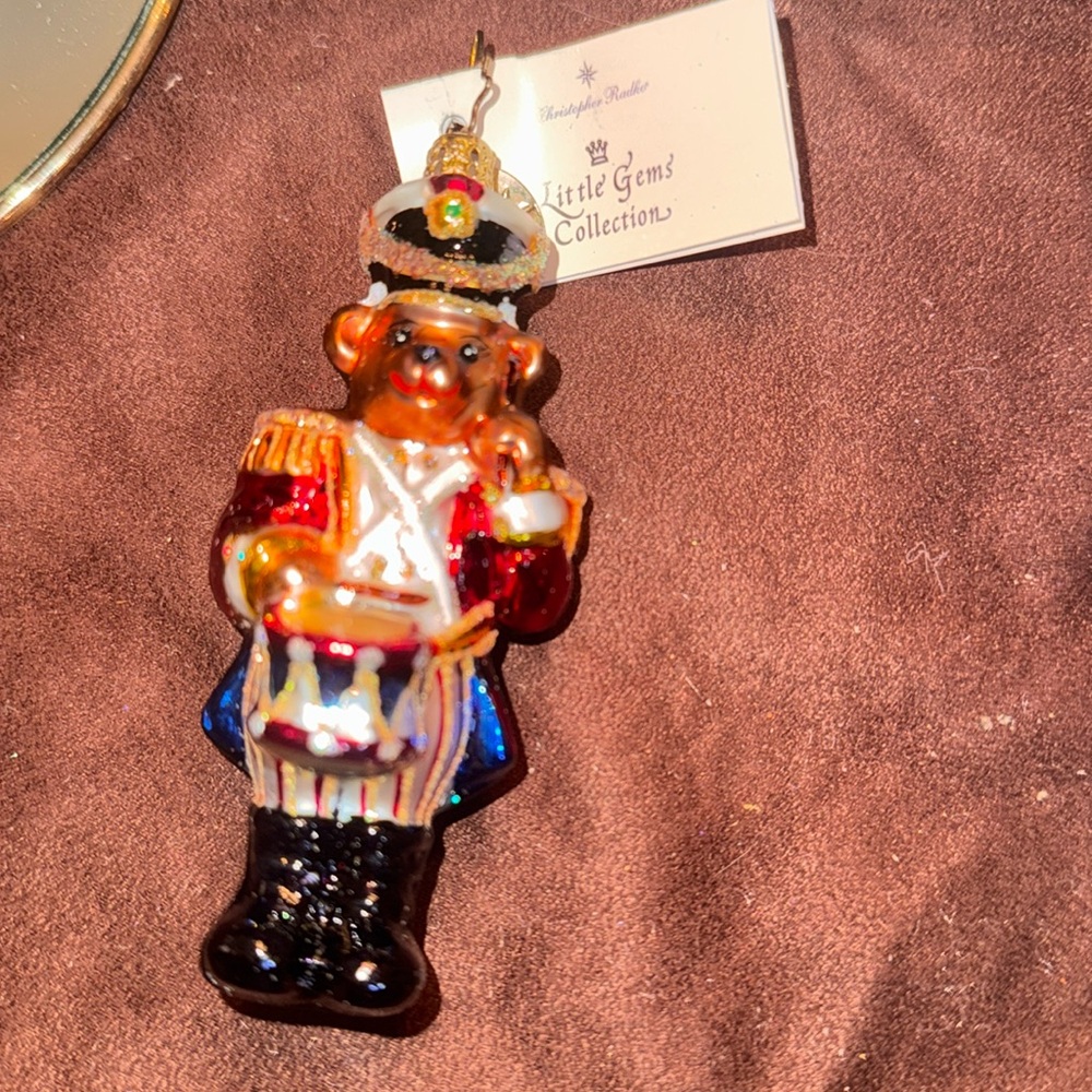 🐈‍⬛ Christopher Radko ornament “Bandstand Brigade Gena bear” little gem